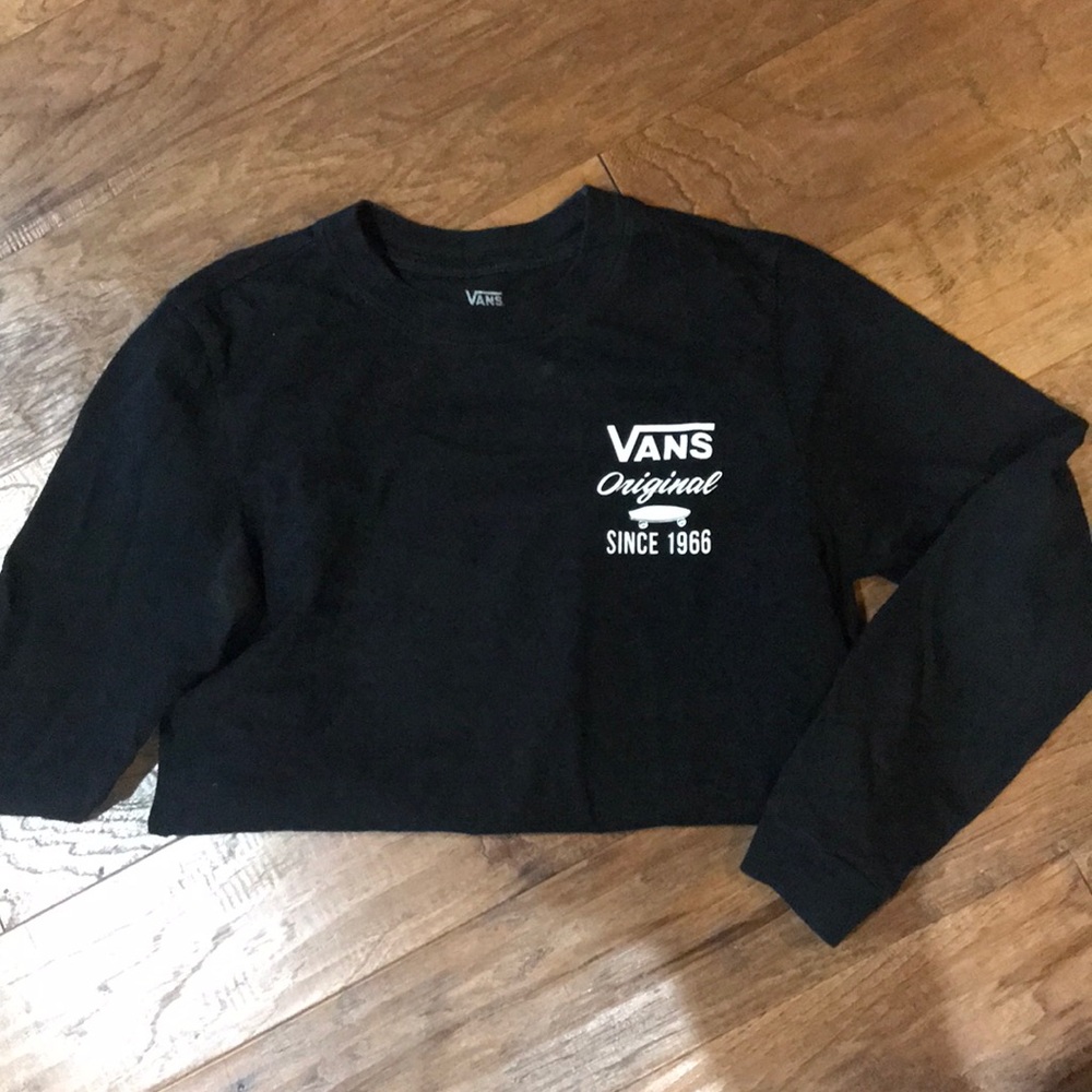 Vans long sleeve black long board tee young men
